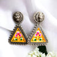 Sherni Oxidized Meenakari Earrings