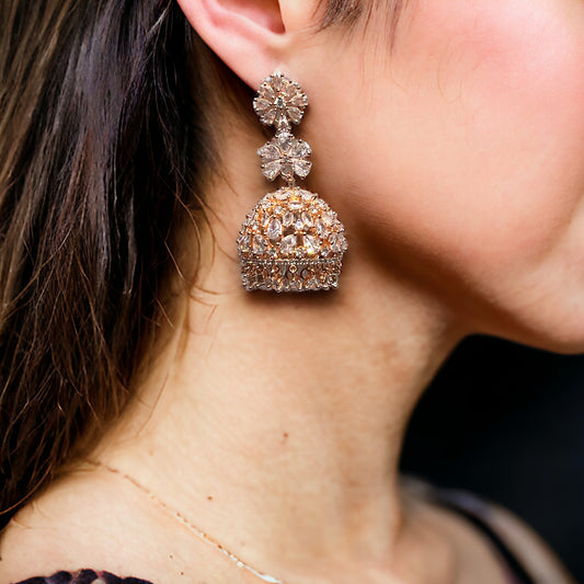 Monica American Diamond Jhumka