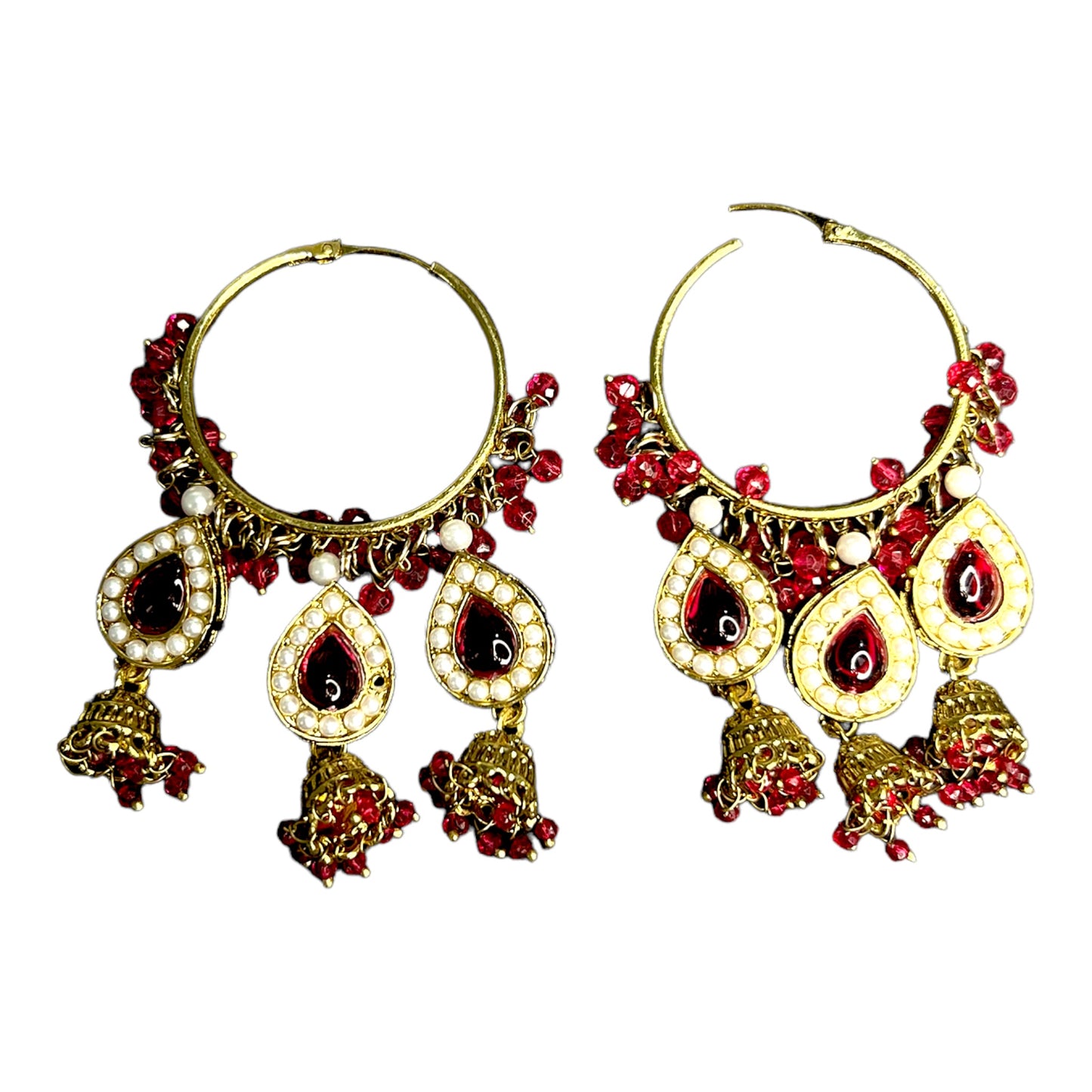 Mira Earrings (Magenta)