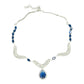 Aamara Siara American Diamond necklace with earrings (Blue)