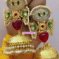 Radharani Fusion Dual Tone Silver look alike Jhumkas