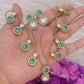 Sea Green Radhika Moissanite Kundan Jewellery set