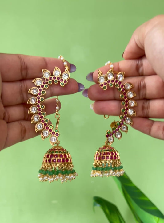 Nayantara Gold Plated Kanphool Earrings