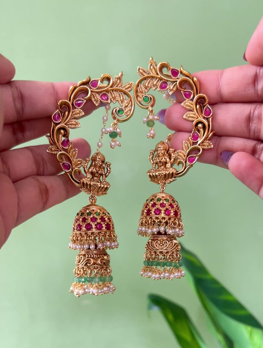 Mahalaxmi Gold Plated Kanphool Earrings
